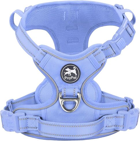 PoyPet Plaid Dog Harness Small, No Pull Vest with Front Clip & Neck Buckle in Saudi Arabia