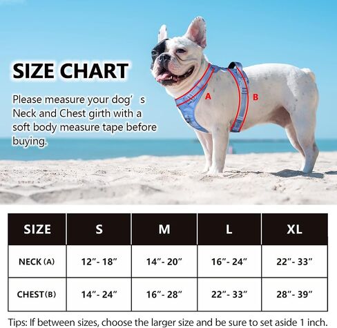 PoyPet Plaid Dog Harness Small, No Pull Vest with Front Clip & Neck Buckle in Saudi Arabia