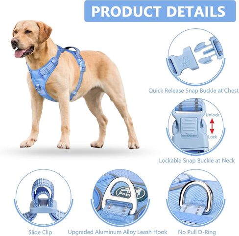 PoyPet Plaid Dog Harness Small, No Pull Vest with Front Clip & Neck Buckle in Saudi Arabia