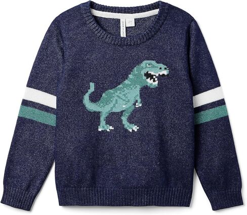 Janie and Jack Boy's Dino Sweater (Toddler/Little Kids/Big Kids) in Saudi Arabia