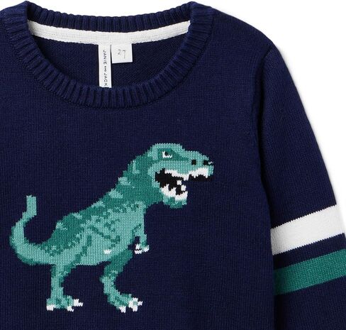 Janie and Jack Boy's Dino Sweater (Toddler/Little Kids/Big Kids) in Saudi Arabia