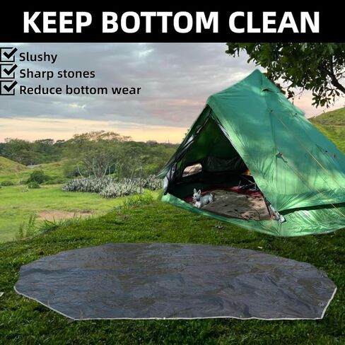 DANCHEL OUTDOOR Bell Tent Footprint Waterproof Round Tarp Ground Sheet for Yurt Tent Glamping Tent Camping Accessories, 4M/13ft, Black,Universal in Saudi Arabia