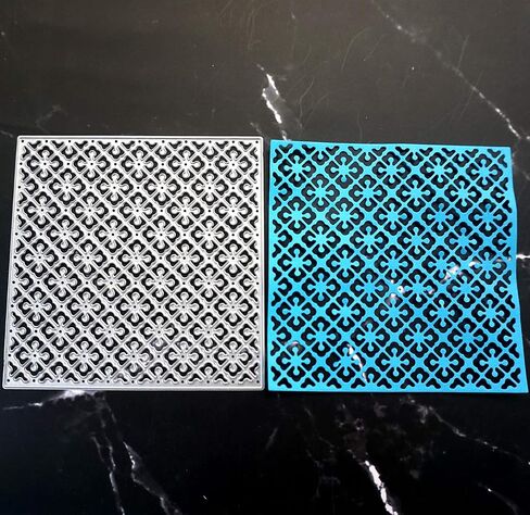 قطع معدنية مقطوعة على شكل زهرة مربعة بإطار خلفية على شكل زهرة، قالب استنسل منقوش لصنع البطاقات، طوابع ألبوم قصاصات ورقية لتزيين عيد الميلاد بنفسك in Saudi Arabia