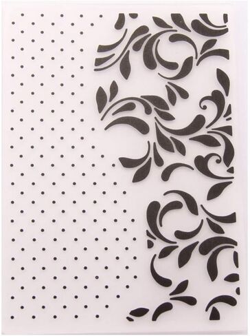 الدوامات يترك النقاط خلفية البلاستيك النقش مجلد للقصاصات DIY ألبوم بطاقة أداة قالب بلاستيكي المجلدات in Kuwait