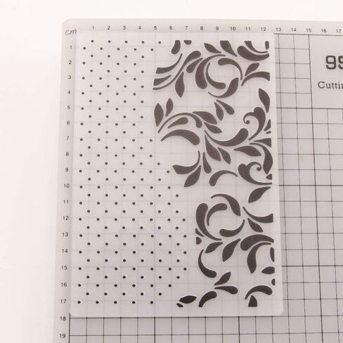 الدوامات يترك النقاط خلفية البلاستيك النقش مجلد للقصاصات DIY ألبوم بطاقة أداة قالب بلاستيكي المجلدات in Kuwait