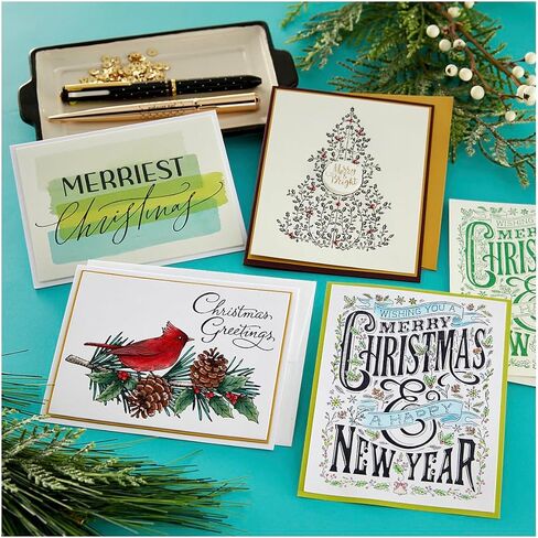 مجموعة Spellbinders BetterPress Christmas - لوحة ضغط Merry Christmas World وألواح ضغط تهنئة عيد الميلاد - مجموعة من مجموعتين من ألواح الضغط in Kuwait