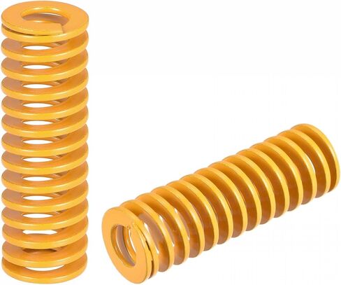 uxcell 3D Printer Die Spring, 14mm OD 45mm Long 2pcs Spiral Stamping Light Load Compression Mould Die Springs for 3D Printer Electric Part, Yellow in Saudi Arabia