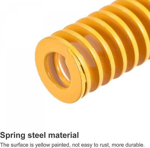 uxcell 3D Printer Die Spring, 14mm OD 45mm Long 2pcs Spiral Stamping Light Load Compression Mould Die Springs for 3D Printer Electric Part, Yellow in Saudi Arabia