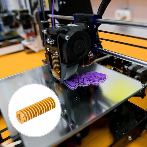 uxcell 3D Printer Die Spring, 14mm OD 45mm Long 2pcs Spiral Stamping Light Load Compression Mould Die Springs for 3D Printer Electric Part, Yellow in Saudi Arabia
