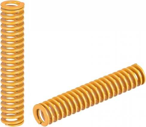 uxcell 3D Printer Die Spring, 14mm OD 45mm Long 2pcs Spiral Stamping Light Load Compression Mould Die Springs for 3D Printer Electric Part, Yellow in Saudi Arabia