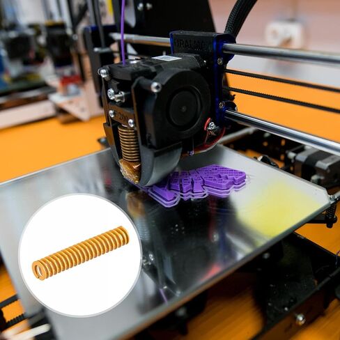 uxcell 3D Printer Die Spring, 14mm OD 45mm Long 2pcs Spiral Stamping Light Load Compression Mould Die Springs for 3D Printer Electric Part, Yellow in Saudi Arabia