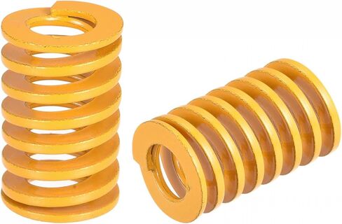 uxcell 3D Printer Die Spring, 14mm OD 45mm Long 2pcs Spiral Stamping Light Load Compression Mould Die Springs for 3D Printer Electric Part, Yellow in Kuwait