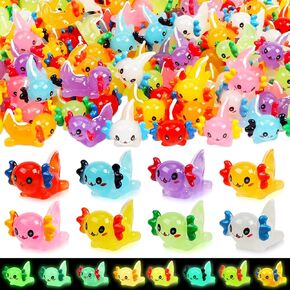 120pcs توهج في حيوانات الراتنج الصغيرة المظلمة 20 أنماط من الضفادع المضيئة للبطناتورزورزورز والمزيد in Kuwait