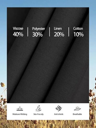 Mens Linen Pants Casual Linen Dress Pants Drawstring Summer Beach Lightweight Trousers with 4 Pockets Light Gray, L in Kuwait