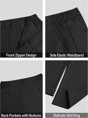 Mens Linen Pants Casual Linen Dress Pants Drawstring Summer Beach Lightweight Trousers with 4 Pockets Light Gray, L in Kuwait