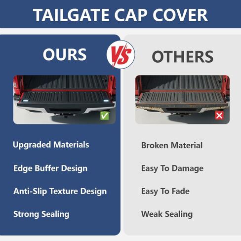 PIT66 Textured Tailgate Molding Cap, Fit Ford F150 2004-2008 Styleside/Lincoln Mark LT 2006-2008, Spoiler Top Protector Cover, FO1920102 5L3Z9940602AAA (Not fit Flareside & 2004 F150 Heritage) in Saudi Arabia