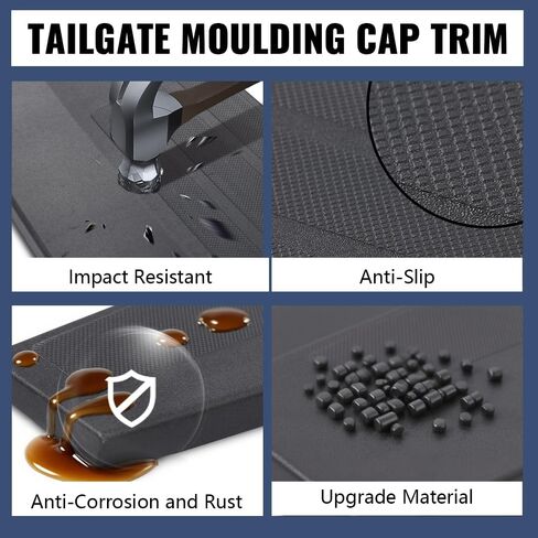 PIT66 Textured Tailgate Molding Cap, Fit Ford F150 2004-2008 Styleside/Lincoln Mark LT 2006-2008, Spoiler Top Protector Cover, FO1920102 5L3Z9940602AAA (Not fit Flareside & 2004 F150 Heritage) in Saudi Arabia