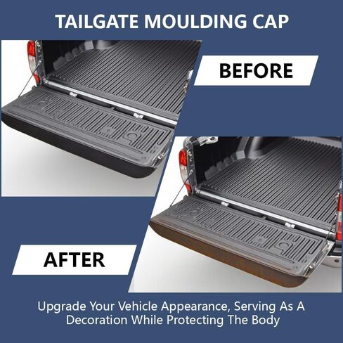 PIT66 Textured Tailgate Molding Cap, Fit Ford F150 2004-2008 Styleside/Lincoln Mark LT 2006-2008, Spoiler Top Protector Cover, FO1920102 5L3Z9940602AAA (Not fit Flareside & 2004 F150 Heritage) in Saudi Arabia