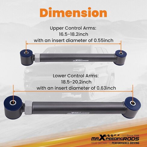 MaxPeedingRods 0-6 "أذرع التحكم الأمامية لدودج رام 1500 2500 3500 1994-2009 مع مصاعد 0-6" ، مجموعة ذراع التحكم القابلة للتعديل in Kuwait