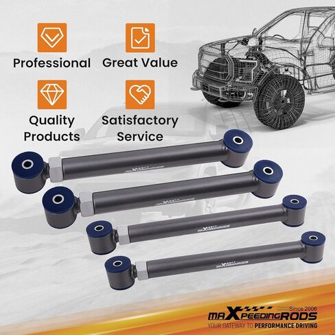 MaxPeedingRods 0-6 "أذرع التحكم الأمامية لدودج رام 1500 2500 3500 1994-2009 مع مصاعد 0-6" ، مجموعة ذراع التحكم القابلة للتعديل in Kuwait