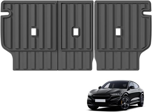 SMABEE Backrest Mats & Cargo Liner for Ford Mustang Mach-E 2021-2024 2025 TPE All Weather Trunk Cargo Mat Rear Seats Back Cover for 2024 2025 Mustang Mach E Accessories Interior in Saudi Arabia