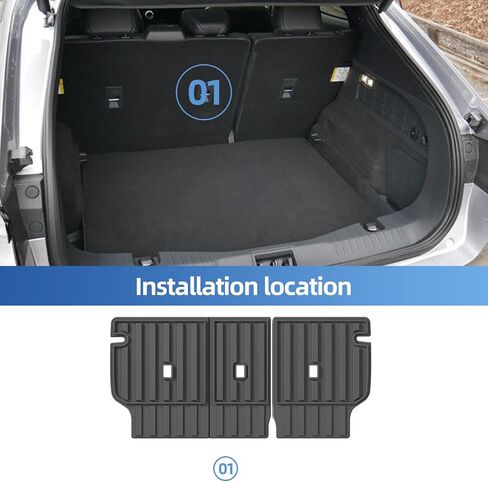 SMABEE Backrest Mats & Cargo Liner for Ford Mustang Mach-E 2021-2024 2025 TPE All Weather Trunk Cargo Mat Rear Seats Back Cover for 2024 2025 Mustang Mach E Accessories Interior in Saudi Arabia