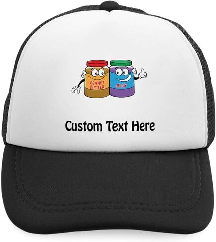 Custom Kids Trucker Hat Peanut Butter - Jelly Polyester Boys Caps & Girls in Saudi Arabia