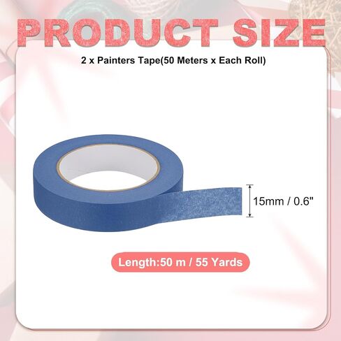 Patikil 1 بوصة × 275 ياردة الشريط ، وأشرطة الطلاء شريط لاصق لطلاء الجدار DIY الفنان الفنون الحرف العلامات ، الأرجواني in Kuwait