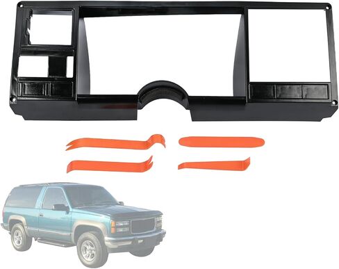 Speedometer Dash Bezel Trim Cover Compatible with Chevy Silverado GMC Sierra C1500 C2500 C3500 K1500 K2500 K3500 Pickup Truck 1988-1994 GMC Yukon/Chevy Blazer Suburban 1992-1994 (Black) in Saudi Arabia