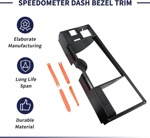 Speedometer Dash Bezel Trim Cover Compatible with Chevy Silverado GMC Sierra C1500 C2500 C3500 K1500 K2500 K3500 Pickup Truck 1988-1994 GMC Yukon/Chevy Blazer Suburban 1992-1994 (Black) in Saudi Arabia
