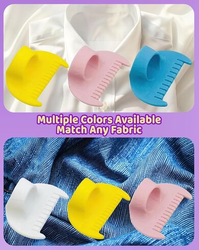 مقياس غرزة الحافة ومقياس الخياطة - 4 PCS أداة خياطة لدرزات مستقيمة ، خياطة اللحف DIY ، Hemming & Crafts - White & Pink مع 3 مم و 4 مم in Saudi Arabia