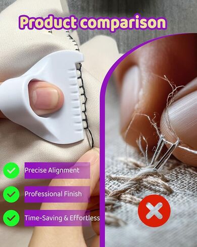 مقياس غرزة الحافة ومقياس الخياطة - 4 PCS أداة خياطة لدرزات مستقيمة ، خياطة اللحف DIY ، Hemming & Crafts - White & Pink مع 3 مم و 4 مم in Saudi Arabia