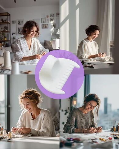 مقياس غرزة الحافة ومقياس الخياطة - 4 PCS أداة خياطة لدرزات مستقيمة ، خياطة اللحف DIY ، Hemming & Crafts - White & Pink مع 3 مم و 4 مم in Saudi Arabia