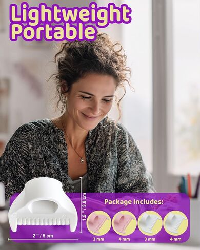 مقياس غرزة الحافة ومقياس الخياطة - 4 PCS أداة خياطة لدرزات مستقيمة ، خياطة اللحف DIY ، Hemming & Crafts - White & Pink مع 3 مم و 4 مم in Saudi Arabia