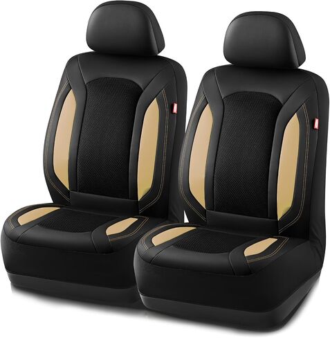 أغطية مقعد سيارة من Rubbermaid Leather Leather ، وغطاء مقعد أمامي شبكي ، وغطاء متماسك ، وتوافق مع وسادة هوائية ، وحامي مقعد السيارات لمعظم السيارات ، وسيارات الدفع الرباعي ، والشاحنات ، والشاحنات الشاحنة ، in Saudi Arabia