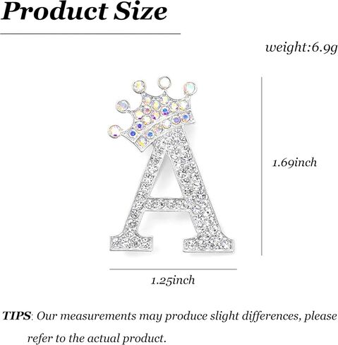 Brooches and Pins for Women A-Z Letter Brooch Pins Rhinestone Brooches for Socks Backpacks Crafts Fashion Crystal Initial Pins Stocking Stuffers for Women Personalized Jewelry Gifts in Saudi Arabia