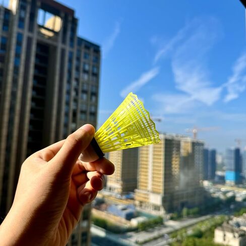 12 عبوة من كرات الريشة الريشة المصنوعة من النايلون وطيور كرة الريشة مع ثبات ومتانة رائعين للرياضات الداخلية والخارجية عالية السرعة للتدريب على كرات الريشة (أبيض) in Saudi Arabia