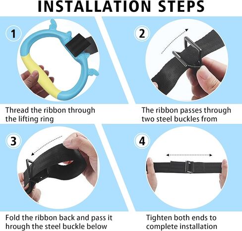 Gymnastics Rings, Children's Home Gym Equipment, Children's Adjustable Strap Strength Training Rings, Pulling Rings for Physical Training in Saudi Arabia