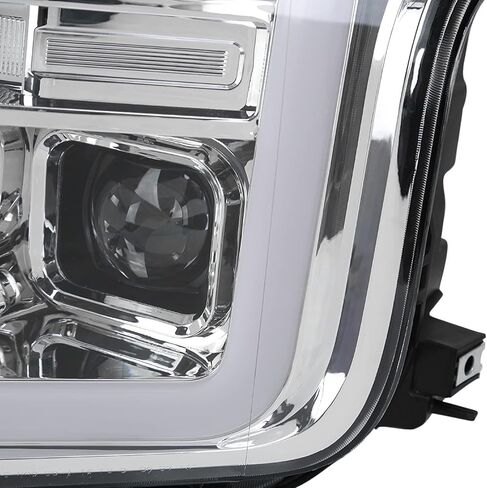 SPEC-D TUNING Black Sequential Switchback Projector Headlights w/LED Light Bar Compatible with 2018-2020 Ford F-150, Left + Right Pair Headlamps Assembly in Saudi Arabia