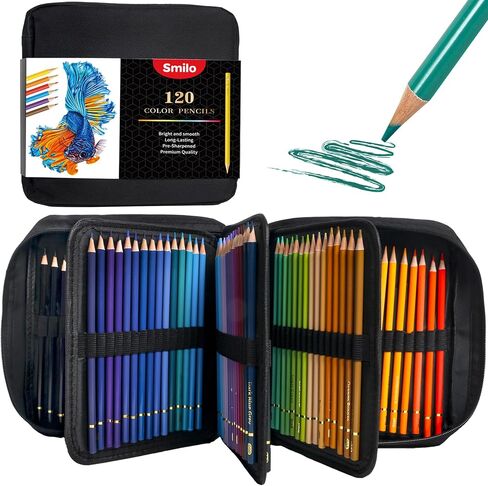 Smilo 76 Pack Professional Drawing Sketching Kit - Complete Art Supplies Set with Sketchbook,Graphite/Colored/Charcoal/Watercolor/Metallic Pencils - Ideal for Artists, Adults, Teens & Beginner Kids in Saudi Arabia