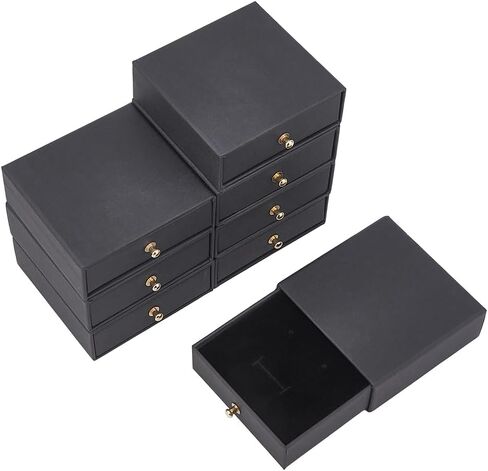 صناديق هدايا درج Dicosmetic 8pcs 3.5x3.5x1.2inch من الورق المقوى الصغير مربع مربع مربع مربع مربع مربع مع برشام للهدايا والأبيض in Saudi Arabia