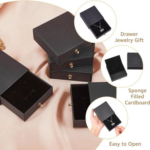 صناديق هدايا درج Dicosmetic 8pcs 3.5x3.5x1.2inch من الورق المقوى الصغير مربع مربع مربع مربع مربع مربع مع برشام للهدايا والأبيض in Saudi Arabia