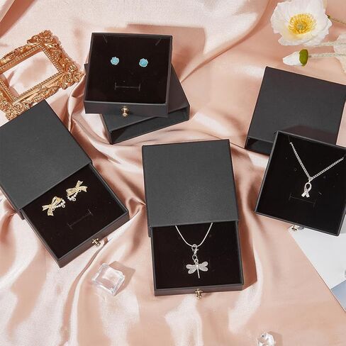 صناديق هدايا درج Dicosmetic 8pcs 3.5x3.5x1.2inch من الورق المقوى الصغير مربع مربع مربع مربع مربع مربع مع برشام للهدايا والأبيض in Saudi Arabia