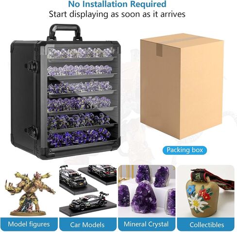 Miniature Carrying Case, Miniature Storage, Miniature Case, Aluminum Alloy Frame with Lock, Display and Transport Action Figure Display case in Kuwait