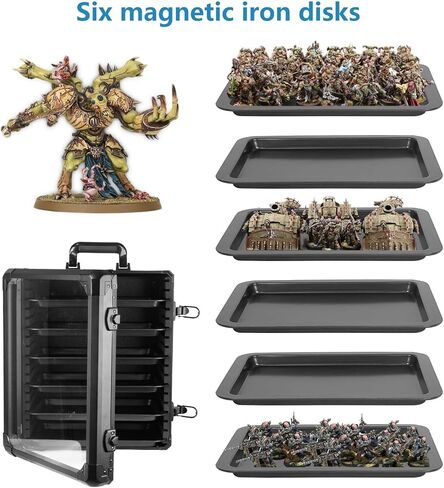 Miniature Carrying Case, Miniature Storage, Miniature Case, Aluminum Alloy Frame with Lock, Display and Transport Action Figure Display case in Kuwait