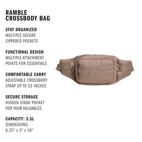 adidas Ramble Crossbody, Chalky Brown in Saudi Arabia