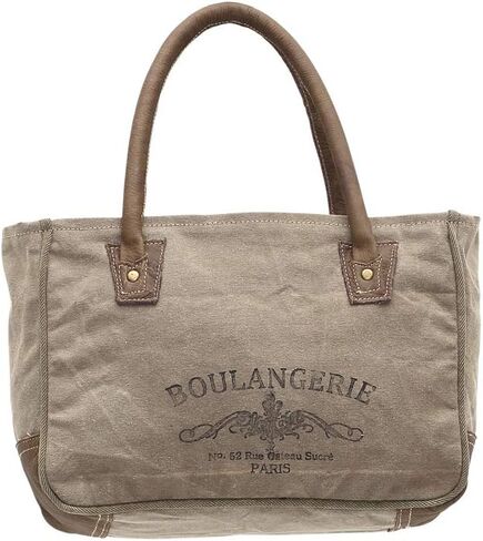 Myra Bags Star On Upcycled Canvas Shoulder Bag S-0946, Tan, Khaki, Brown, One_Size in Saudi Arabia