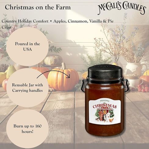 McCall’s Candles | Mulberry | 26 oz Scented Candle | USA-Poured | Vintage Rustic Jar | Sweet & Tart Berry Fragrance in Kuwait