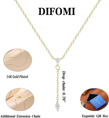 Gold/Silver Necklaces for Women,14K Real Gold/Sterling Silver Plated CZ Necklace Dainty Small Pearl Pendant Necklace Trendy Jewelry Gifts for Women in Kuwait