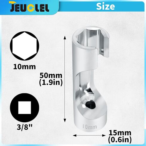 10pcs 10-19mm 3/8 "محرك أقراص حاقن محرك أقراص خط المقبس مقبس ، مقبس الجوز الملا in Kuwait